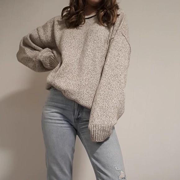 Vintage Sweaters - Vintage knit sweater -varsity style